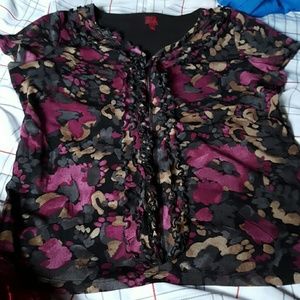 sleeveless top with sheer cover