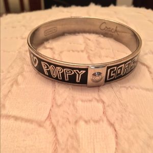 Coach Silver and Black Bangle