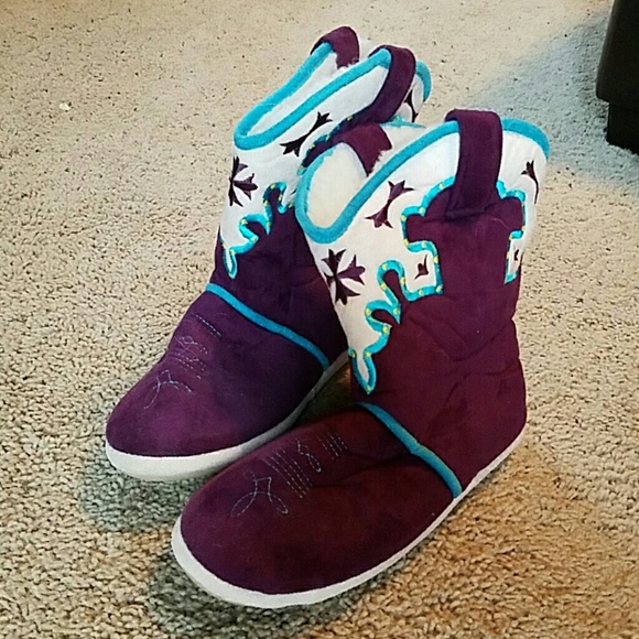 Purple Cicciabella Cowboy Slippers