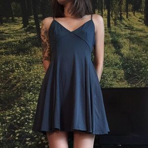Urban Outfitters dark green mid-length dress (med)