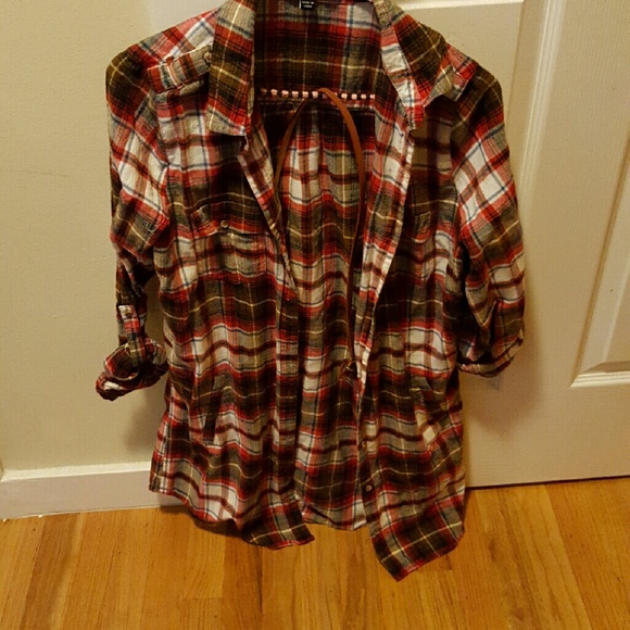 Plaid button up dress