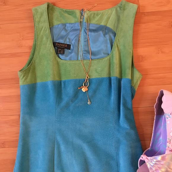 Danier Dresses & Skirts - 80s Vintage Danier Colorblock Suede Dress