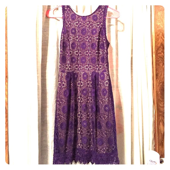 Purple(nude slip) dress.