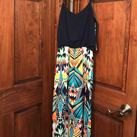 Aztec print maxi dress