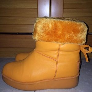 Orange boots