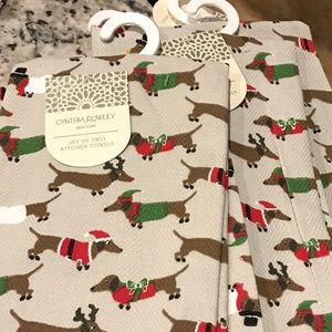 LAST ONE! Cynthia Rowley Christmas Dachshund dog