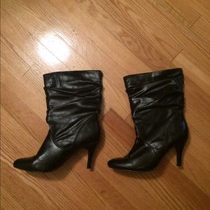 Comfortable Black Heeled Boots