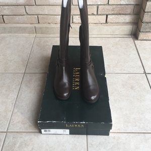 Ralph Lauren brown leather boots