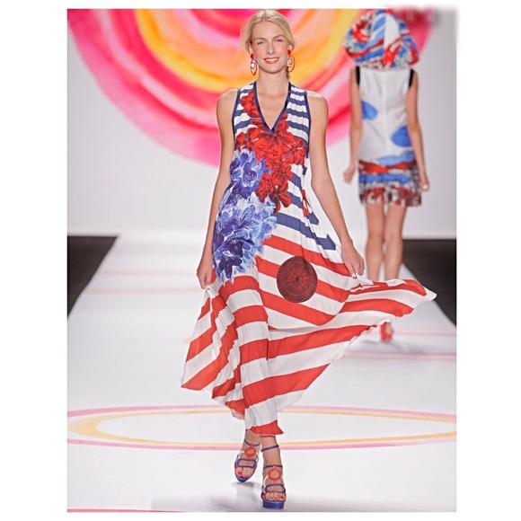 DESIGUAL C. Lacroix striped maxi dress - Picture 1 of 4