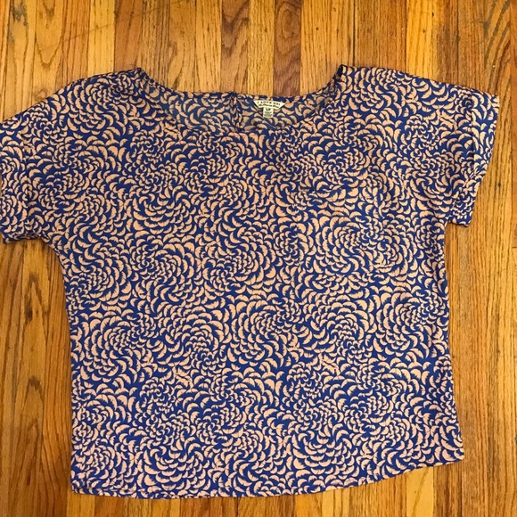Small Cream & Blue Forever 21 Top