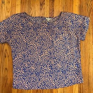 Small Cream & Blue Forever 21 Top