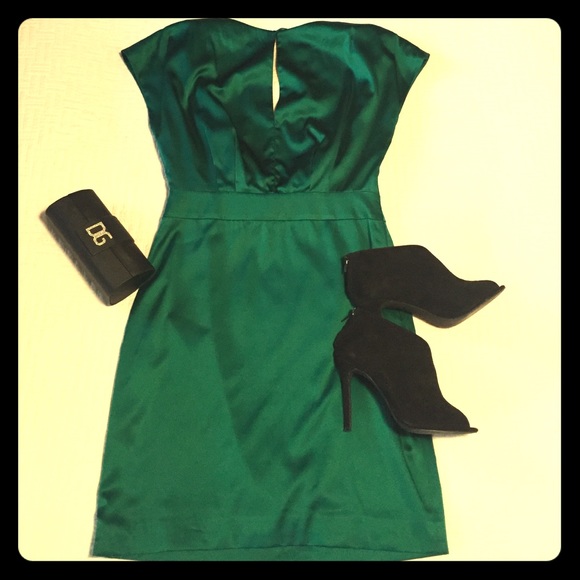 Zac Posen - Emerald Green Silk Dress