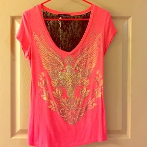 BKE Angels and Diamonds Slinky sexy top