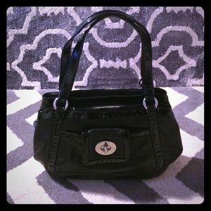 Coach Black Leather Cricket Satchel - Style 13601