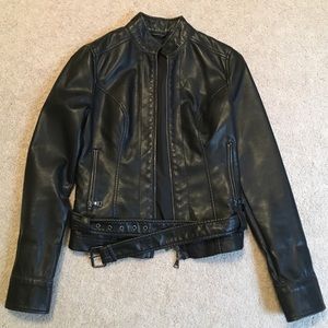 Express black leather jacket - XS