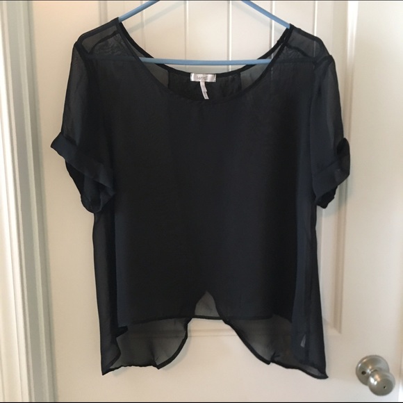 Black sheer top