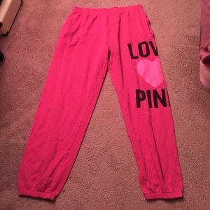 Pink sweatpants