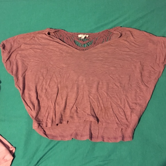 Purple cropped shirt