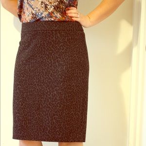 Leopard Print Pencil Skirt