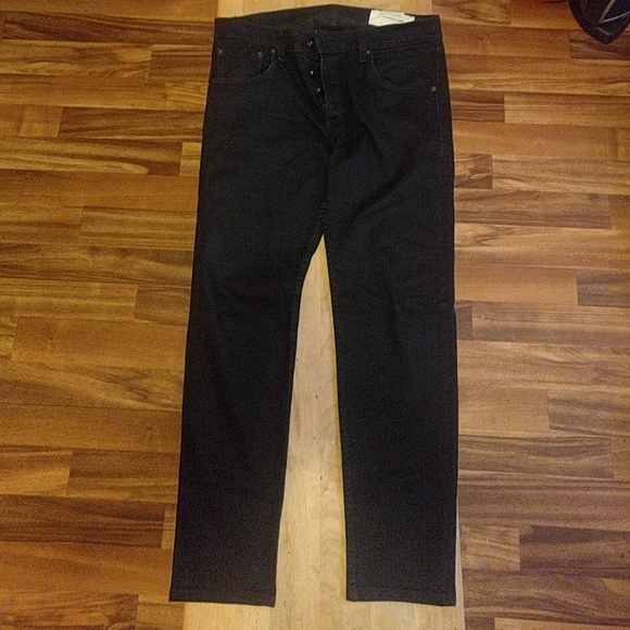 MEN'S Black Jeans - Fit 1 / Skinny Leg Button Fly