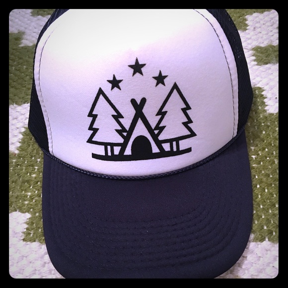 Camping trucker hat