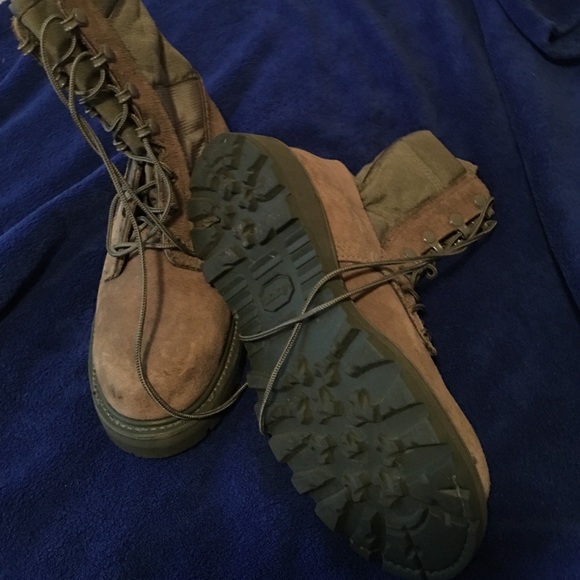 Green steel toe military boots - Picture 2 of 2