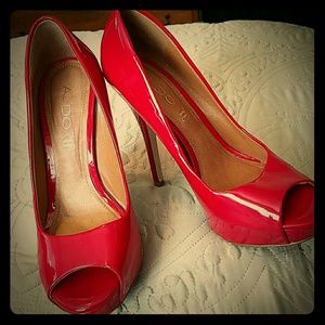 Red Aldo Open Toe Shoes