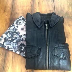 Zara leather jacket and leggings