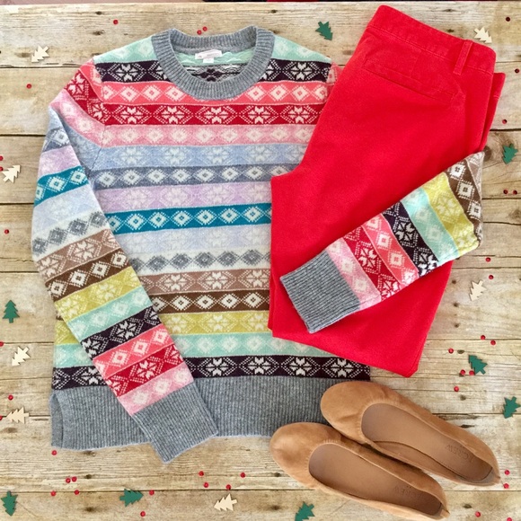 ❄️ Gap Holiday Fair Isle Sweater Size Small