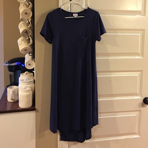 LuLaRoe Carly dress size S Navy UNICORN