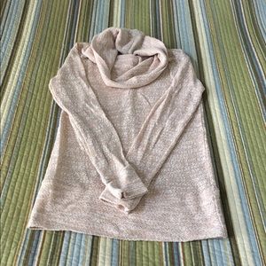 Blush LOFT Cowl Neck Tunic Sweater