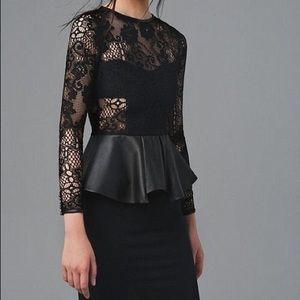 Zara lace leather dress