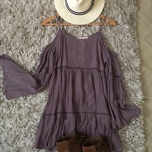 Violet off the shoulder dress