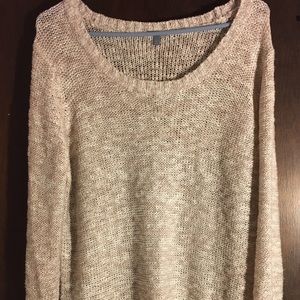 Long sleeve size large tan sweater!