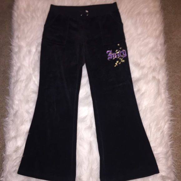 Juicy Couture 2 piece black velvet suit.