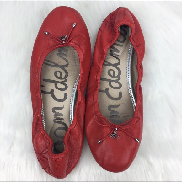 Sam Edelman Red Ballerina Flats