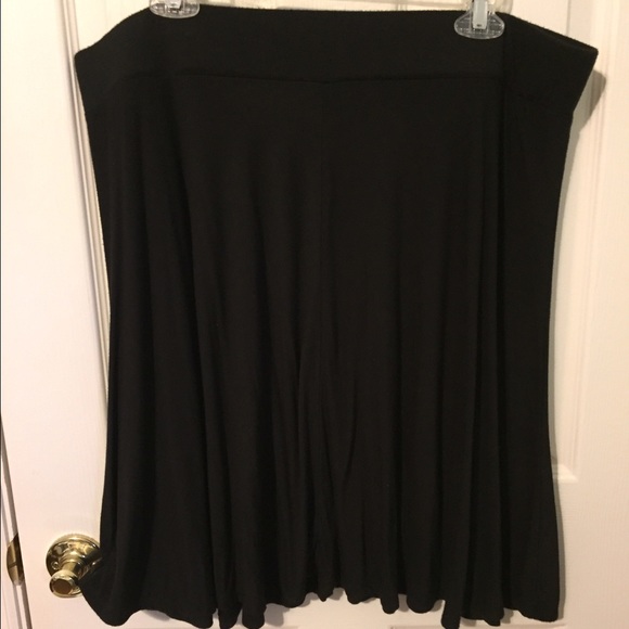 Loft black jersey skirt