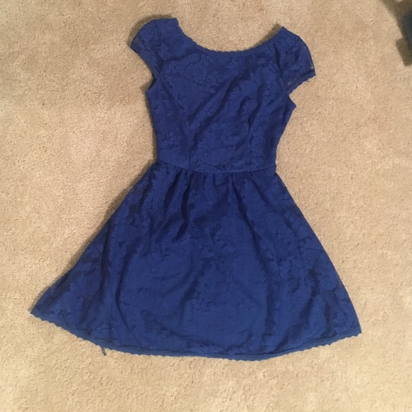 Blue skater dress