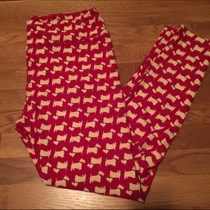NWOT Lularoe Scotty dog leggings!