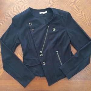 CAbi Asymmetric Black Ponte Moto Jacket