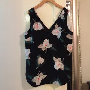 Banana Republic Magnolia Black V Neck Tank Top - M