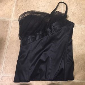 LA PERLA  Black Label Corset Tool bodice top