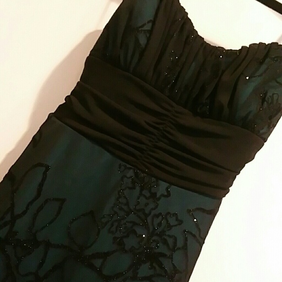 Black and teal lace mini dress - Picture 4 of 4