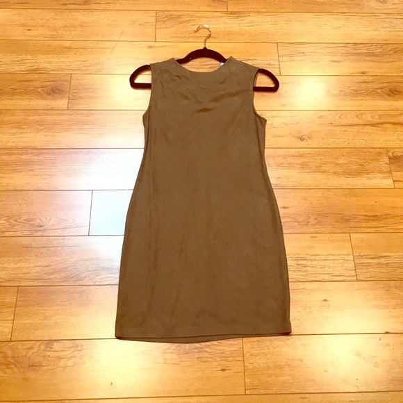 Soft Brown Fitted Dress
