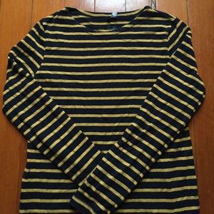 Navy & Yellow Striped Sweater