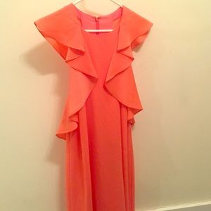 Jenni ruffle-shoulder racerback dress