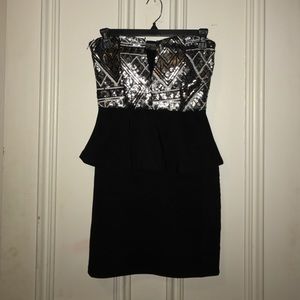 Black Sequined Party Dress