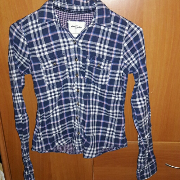 Dark Blue Abercrombie  Flannel for Juniors
