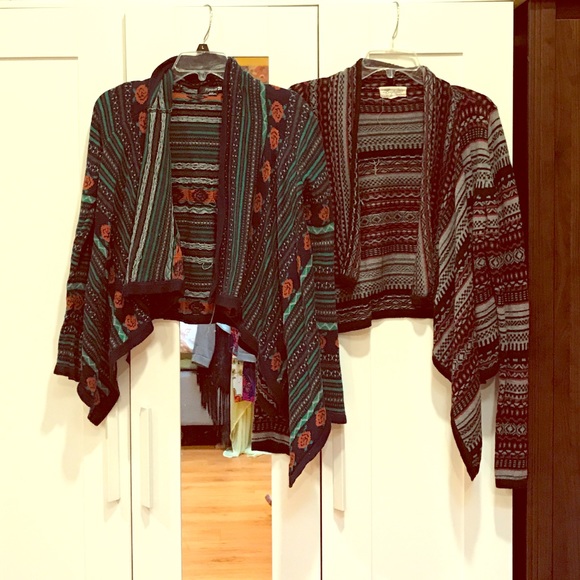 Two (same cut) Tribal Sweaters