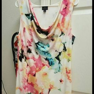 Sleeveless Cowl/Scoop Neck Stretch Dress